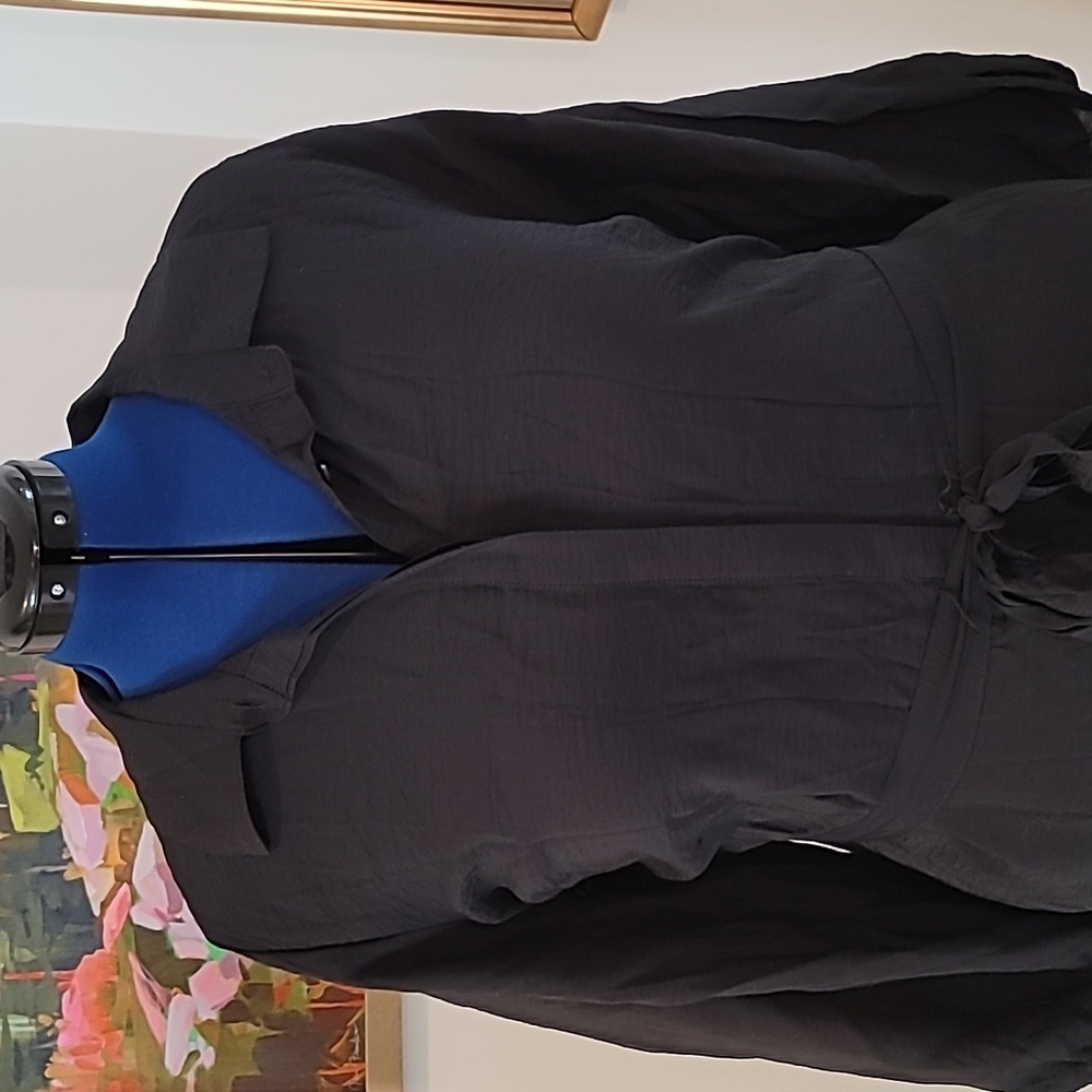 Torrid Elegant Black Women's Shirt Dress 1X With Pockets - Picture 2 of 5